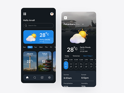 Weather App graphic design ui weather app weather forecast