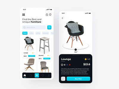 Furniture Shop App app branding design funiture graphic design illustration ui uiux