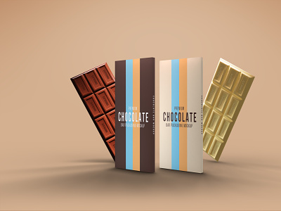 Chocolate Bar Packaging Mockup