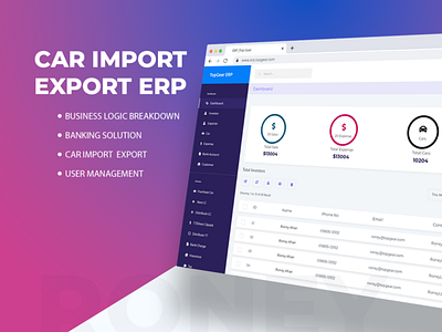 CAR IMPORT EXPORT ERP - Complete UI