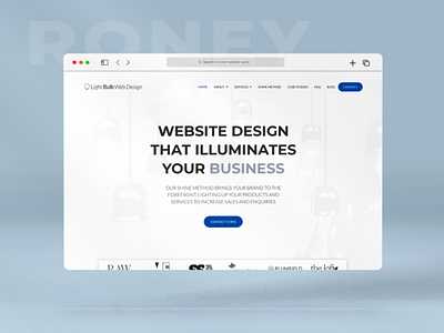 Light Bulb Web Design Ltd - Simple and Clean Website UI uxdesign