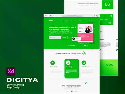 Digitya - Service Landing Page UI uxdesign