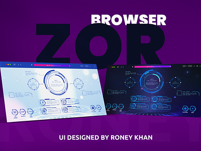 Zor Browser - Secure, Fast and High-Tech Browser UI
