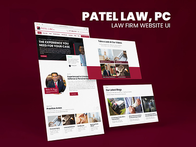 Patel Law PC - Law Firm Website UI appuidesign