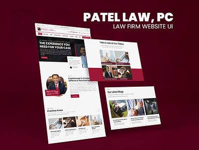 Patel Law PC - Law Firm Website UI appuidesign