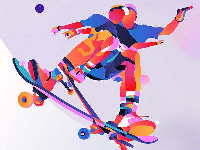 Zion color colour digital art illustration illustrator palette portrait skate skateboard vector