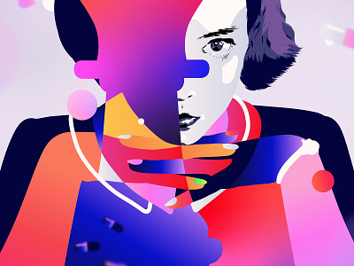 Queen's Gambit abstract adobe color colour palette digital art illustration illustrator netflix palette portrait vector