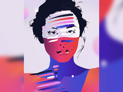 MXI abstract adobe colour digital art face graphic design illustration illustrator portrait poster print vector