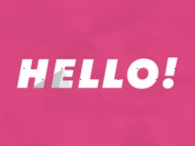 👋 Hello, Dribbble! Let's get weird. animated debut gif hello