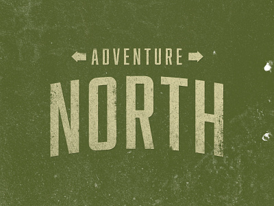 Adventure North branding grit logo outdoors rough texture wordmark