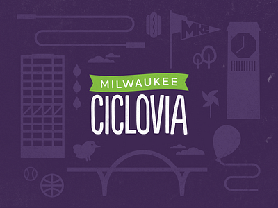 Milwaukee Ciclovia Branding branding icons logo logotype mark milwaukee texture wordmark