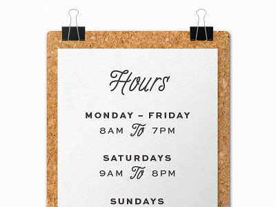 Cafe Hours Sign Mockup branding luxury menu mockup print script sign signage wip