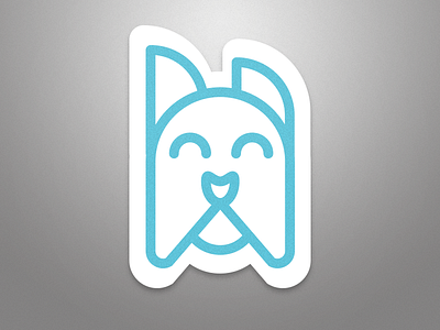 Dog Groomer Logo Mark WIP badge brand branding dog icon lines logo mark wip