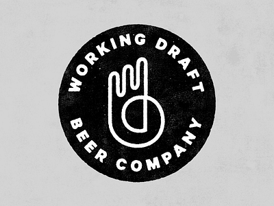 Textured Brewery Badge/Logo WIP badge beer brewery distressed ink logo mark rough stamp texture