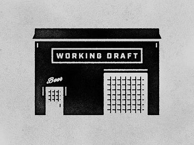 Brewery Building Illustration beer brewery building distressed illustration rough texture