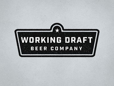 Beer Company Logo Textured WIP beer branding brewery identity letterpress logo mark rough texture typography wip wordmark