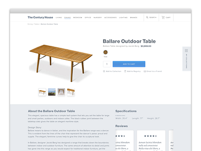 Furniture Ecommerce Detail Page