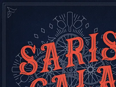 Saris Gala Brand Identity / Illustration branding circus cirque event event branding illustration lineart luxury madison playing card texture typography wisconsin