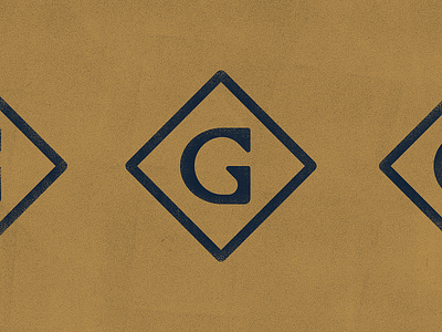G brand mark WIP badge blue brand branding brandmark g gold icon logo mark texture visual identity wisconsin wordmark