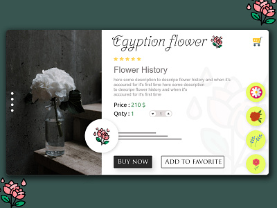 Flower Product Card adobe xd app design illustration product ui user experience userinterface ux web web design website