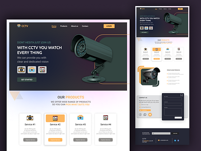 Landing page for webcams camera design icon landing landing page landing page design landingpage landscape logo ui ui ux ui design uidesign uiux ux web web design webdesign website website design