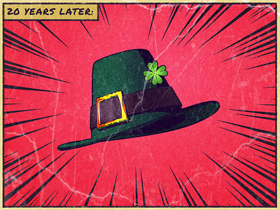 3 Wishes - Leprechaun's Hat blender card comics design illustration illustrator irish leprechaun magic wish