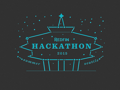 Redfin Hackathon Journal constellation emboss foil hackathon redfin seattle space needle stars