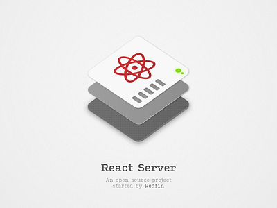 React Server Logo app icon atom developers icon isometric react redfin server skeu stack