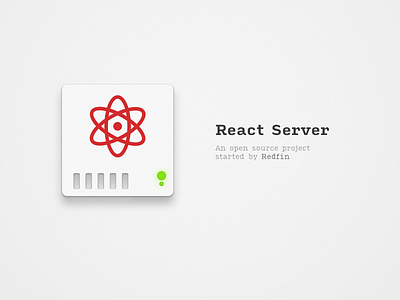 React Server alt logo app icon atom developers flat icon react redfin server skeu