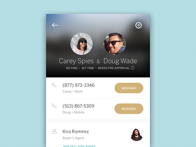 Customer Profile Agent View account app ios mobile profile ui design