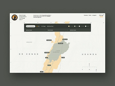 Virunga National Park hello monday map ui virunga website