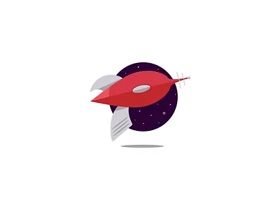 Ray gun flat illustration minimal raygun space