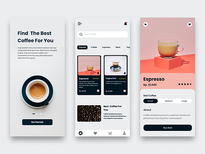 Mobile Coffee branding coffee graphic design mobile coffee ui ui coffee