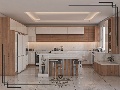 modern kitchen design 3dmax cabinet design designer home illustration interior kitchen kitchen sink modern vray