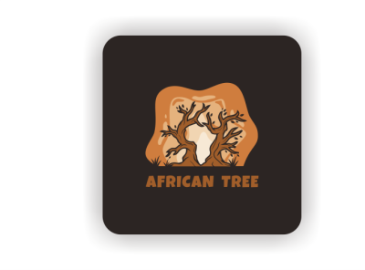 African Tree Logo Design african african tree branding brown creative creative logo dark design flat graphic design illustration logo modern nature tree trend ui vector