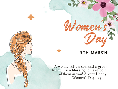 Women's Day quote social media post template floral