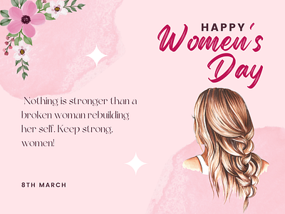 Women's Day social media post template floral