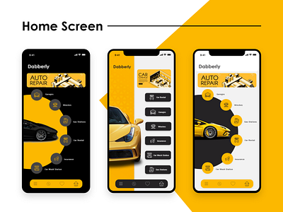 Dabberly Mobile App car design maintenance mobile app mobile ui mobile ux uxui