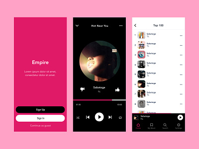 Music App Concepts android app concepts ios mobile music app product design ui design ux visual
