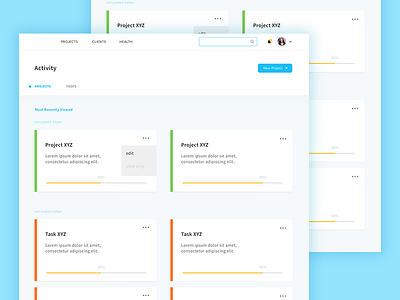 Project Management UI app cms design flat interaction navigation ui ux web