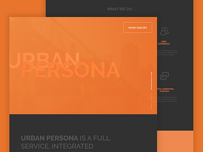 Website design - Urban Persona mock ui ux web