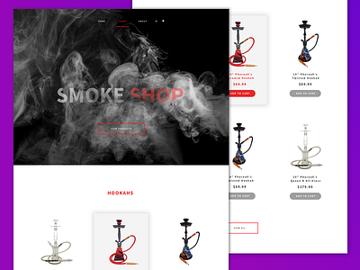 Web Design - Smoke Shop Mockups design ecommerce flat mobile mock up payment ui ux web website