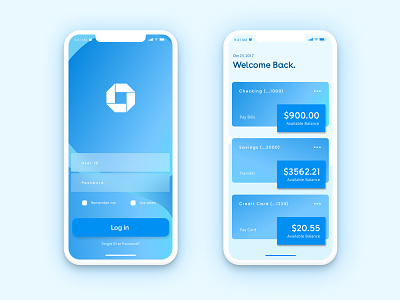 Chase Bank app chase bank design iphone x mobile product ui ux visual