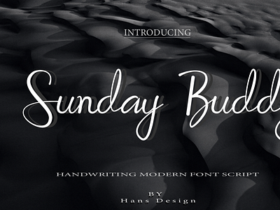 Sunday Buddy design font fontscript inspiration logo modernscript typography