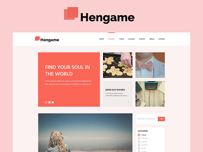 Hengame Blog Psd Template