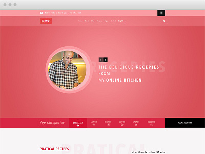 FOOG – Personal Recipe Blog Psd Template