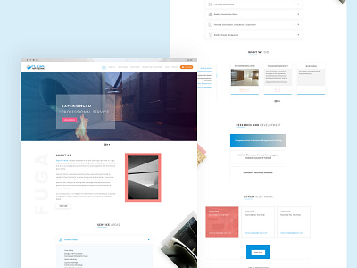 Fuga Yapı architectural construction modern ui design ux design web design web development wordpress theme