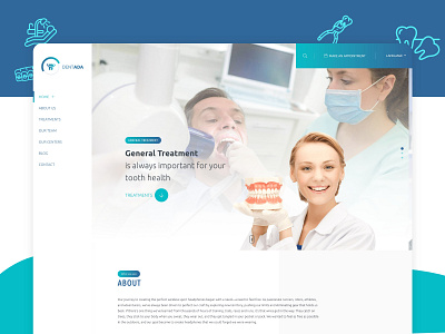 Dentada - A Responsive Dentist HTML5 Template adobe xd dentist template ui ux web design wordpress