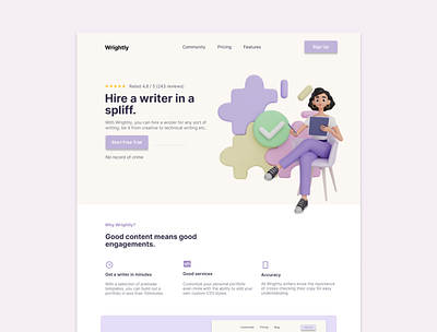 Landing Page design graphic design illustration ui