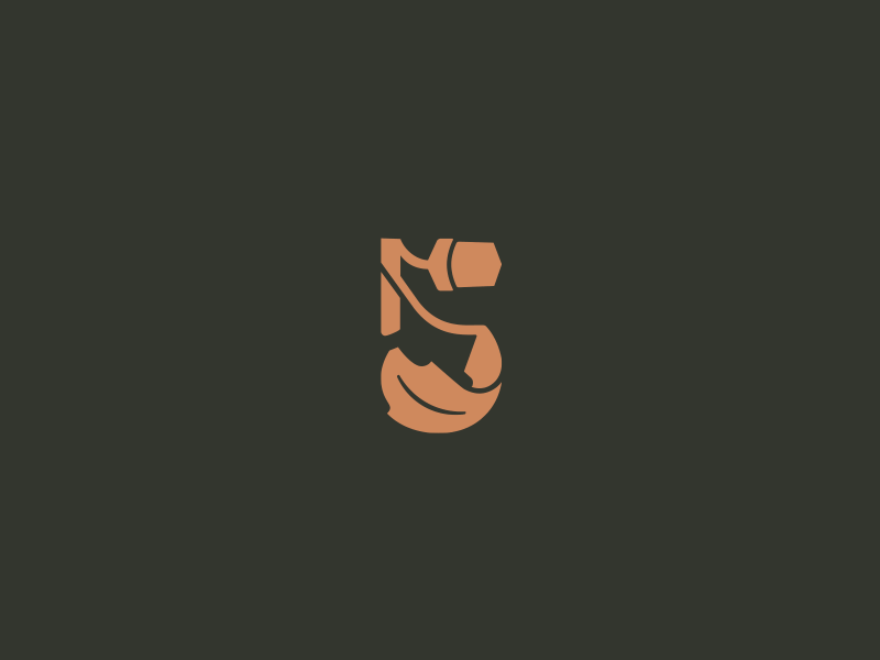 Logo for "Bryansk Les" bronze green identity lettering logo logotype oak wood